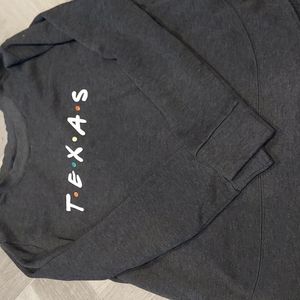 "TEXAS" Gray, Long-sleeved Medium sweater